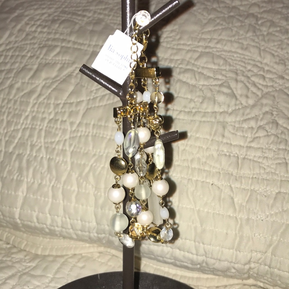 Lia Sophia gold and pearl bracelet